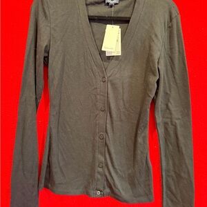 Splendid Black Button-Up Cardigan